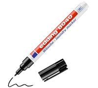 edding 8040 laundry marker - black - 1 pen - round nib 1 mm - textile marker for labelling clothes, wash-resistant at 95°C - laundry pen