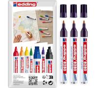 edding 8280 Securitas UV Marker Invisible Security Marking Pen, Pack of 3 | Invisible UV Markings, Permanent Security Ink, Waterproof, Wear & Smudge Resistant, Quick Drying, Made in Germany