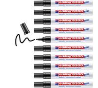 edding 8300 industry permanent marker - black - 10 pens - round nib 1.5-3 mm - for permanent marking on slightly oily and dusty surfaces