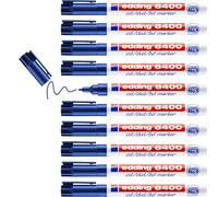 Edding 8400 Cd/DVD/Bd Marker - Blue - 10 Pens - Fine Round Nib 0.5-1 Mm - for Permanent Labelling of Cds, DVDs and Blu-Ray Discs