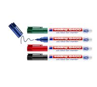 edding 8400 CD/DVD/BD Marker - Multi-Coloured - 4 Pens - Fine Round Nib 0.5-1 mm - For Permanent Labelling Of Cds, Dvds And...