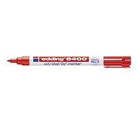 edding 8400 CD/DVD/BD marker - red - 1 pen - fine round nib 0.5-1 mm - for permanent labelling of CDs, DVDs and Blu-Ray Discs