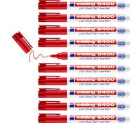 Edding 8400 Cd/DVD/Bd Marker - Red - 10 Pens - Fine Round Nib 0.5-1 Mm - for Permanent Labelling of Cds, DVDs and Blu-Ray Discs