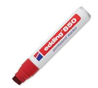 edding Permanent Marker 850 – Chisel Tip 5–15 mm, Waterproof & Quick-Drying – Red, 1 Pen