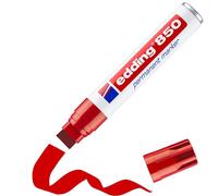 edding 850 Permanent Marker - Red - 1 Pen - Chisel Tip 5-15 mm - for Bold Markin