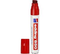 edding 850 Permanent Marker - Red - 1 Pen - Chisel Tip 5-15 mm - for Bold Markings - Waterproof, Quick-Drying, Smear-Proof Pens - for Cardboard, Plastic, Glass, Wood, Metal and Fabric