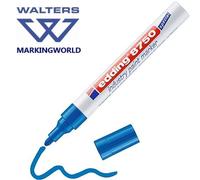 edding 8750 industry paint marker - blue - 1 pen - bullet tip 2-4 mm - paint marker for writing on dusty, slightly oily surfaces, tyres, metal, glass and wood - permanent, waterproof