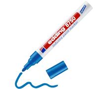 edding 8750 industry paint marker - blue - 1 pen - bullet tip 2-4 mm - paint marker for writing on dusty, slightly oily surfaces, tyres, metal, glass and wood - permanent, waterproof