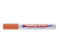 edding 8750 industry paint marker - orange - 1 pen - round nib 2-4 mm - paint marker for writing on dusty, slightly oily surfaces, tyres, metal, glass and wood - permanent, waterproof