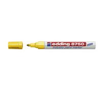 edding 8750 industry paint marker - yellow - 10 pens - round nib 2-4 mm - paint marker for writing on dusty, slightly oily surfaces, tyres, metal, glass and wood - permanent, waterproof