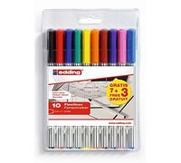 edding 89 Office Fine Liner - 7+3 Set of 10 - Line Width 0.3 mm - For Precise Writing and Drawing in School, Office, Home Office