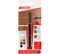 edding 8901 furniture repair wax kit - walnut - for filling in and repairing scratches and holes on furniture and other wood surfaces
