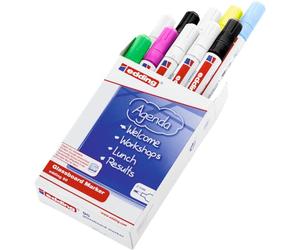 edding 90 glassboard marker - multi-coloured - 10 glass pens - round nib 2-3 mm - washable window marker pens - for writing and marking on glass surfaces such as windows and glassboards - dry-wipeable