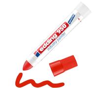 edding 950 Industry Painter - Red - 1 Pen - Round Tip 10 mm - Marker for Writing On Metal, Rocks, Wood - Rough or Wet Surfaces - Permanent, Waterproof