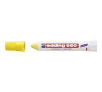 edding 950 Industry Painter - Yellow - 1 Pen - Round Tip 10 mm - Marker for Writing On Metal, Rocks, Wood - Rough or Wet Surfaces - Permanent, Waterproof