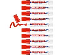 edding 950 Permanent Industry Marker Red Extra Broad Bullet - Water-Resistant Pack of 10
