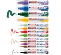 edding acrylic creative basic set - 14 waterproof acrylic markers - various tips for fine details and broad strokes - acrylic pens for painting on canvas, paper, wood, stone and terracotta