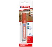 edding 500 Permanent Marker - Red - 1 Pen - Chisel Tip 2-7 mm - Waterproof, Quick-Drying, Smear-Proof Pens - for Cardboard, Plastic, Wood, Metal, Glass and Fabric