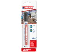 edding 3300 permanent marker - black - 1 pen - chisel nib 1-5 mm - quick-drying permanent markers - waterproof, smudge-proof - for cardboard, plastic, wood, metal, fabric - marker pens