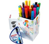 edding Colour Happy Box - set of 20 +1 gradient colour mixer - colourful colours - flexible brush tip - for painting, writing and drawing, bullet journals, hand lettering, mandalas, calligraphy