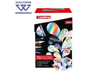 Edding Colour Happy Boxes | Artist Creative Pack | 70 Piece Set | Assorted Pens