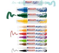 edding Creative Set - acrylic pens, waterproof, fine, medium, broad nib in r