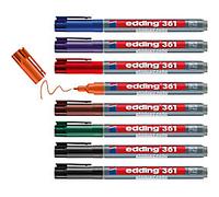 edding E-361 Whiteboard Marker Assorted Bullet - 1 mm Pack of 8