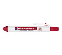 Edding E11002 Retract 11 Permanent Marker, Red 002, Pack of 10