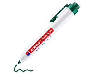 Edding E11004 Retract 11 Permanent Marker, Green 004, Pack of 10
