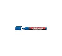 Edding Edding 330 Permanent Marker Pens Pack of 3, Plastic Body, Chisel Tip, Blue