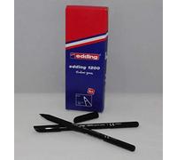 edding Fibre-Tip Pens 1200 Black (Pack of 10)