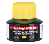 edding HTK 25 refill ink - yellow - 25 ml - with capillary system, ideal for clean and uncomplicated refilling of edding highlighters e-345 and e-24