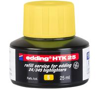 edding HTK 25 refill ink - yellow - 25 ml - with capillary system, ideal for clean and uncomplicated refilling of edding highlighters e-345 and e-24