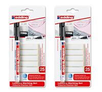 edding Label Marker - For Permanently Labelling Textiles/Shoes (Twin Pack Laundry Marker Set)