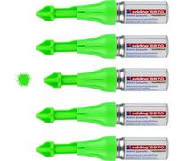 edding Marxman 8870 Borehole Spray Marker - 5 Markers - Neon Green - Marking Drill Holes - Up to 50 mm Deep - Fluorescent Chalk Paint