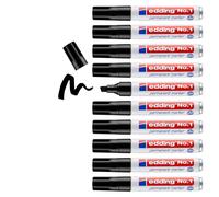 edding No. 1 permanent marker - black - box of 10 - chisel nib 1-5 mm - waterpro