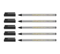 EDDING Pack of 5 Felt-Tip Pens Fine 88 Black 0.6 mm