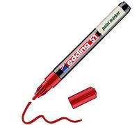 edding Permanent Paint Marker Red Fine Bullet 1 - 2 mm Pack of 10