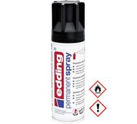 edding 5200 Permanent Spray - Black Mat - 200 ml - Acrylic Paint for Painting and Decorating Glass, Metal, Wood, Ceramic, Plastic, Canvas