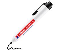 edding retract 11 permanent marker - black - 1 pen - round nib 1.5-3 mm - waterproof, quick-drying - permanent marker for easy single-handed operation - for cardboard, plastic, wood, metal, glass