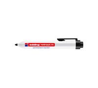 Edding Retract 11 Permanent Marker Pens Bullet Tip Black Pack of 10 (4-11001)