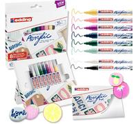 edding Start Easy Set - acrylic paint pens, waterproof; fine and medium nib, in