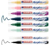 edding Start Easy Set - acrylic paint pens, waterproof; fine and medium tip, in