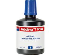 edding T 100 refill ink permanent marker - blue - 100 ml - with drop dispenser s