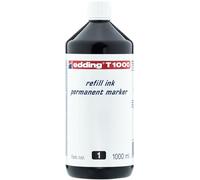 Edding T 1000 Refill Ink Permanent Marker - Black - 1000 Ml - with Drop Dispensing System, for Quick Refilling of Almost All Edding Permanent Markers