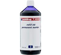 Edding T 1000 Refill Ink Permanent Marker - Blue - 1000 Ml - with Drop Dispensing System, for Quick Refilling of Almost All Edding Permanent Markers