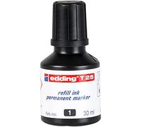 edding T 25 refill ink permanent marker - black -30 ml - with drop dispensing system, for quick refilling of almost all edding permanent markers