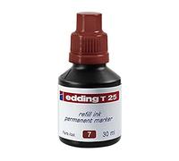 edding T 25 refill ink permanent marker - brown - 30 ml - with drop dispensing system, for quick refilling of almost all edding permanent markers