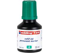 edding T 25 refill ink permanent marker - green - 30 ml - with drop dispensing system, for quick refilling of almost all edding permanent markers