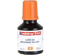 edding T 25 refill ink permanent marker - orange - 30 ml - with drop dispensing system, for quick refilling of almost all edding permanent markers
